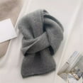 thumbnail image 3 of Unisex Fall Winter Scarf Knitted Thickened Solid Color Warm Soft Cozy Wide And Long Neck Protection Washable Women Men Shaw, 3 of 8