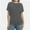 Gray, variant on Womens Casual T Shirts Dolman Short Sleeve Shirts Boat Neck Ruched Tops Summer Lightweight Clothes
