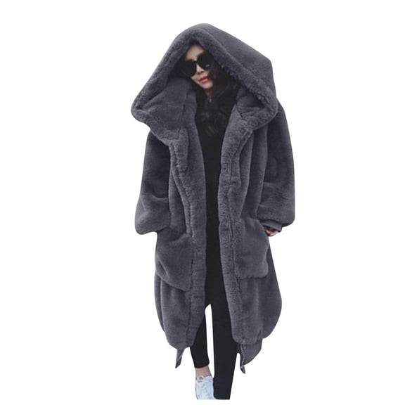 Winter High Quality Women Fashion Plus Size Coat Long Jacket Coat Ladies Warm Hooded Coat Outwear Upgrade Version