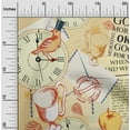 thumbnail image 2 of oneOone Viscose Chiffon Pale Orange Fabric Nostalgia Craft Projects Decor Fabric Printed By The Yard 42 Inch Wide, 2 of 5