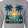 thumbnail image 4 of Inktastic Bahamas Exumas Tropical Sunset Retro Long Sleeve T-Shirt, 4 of 5