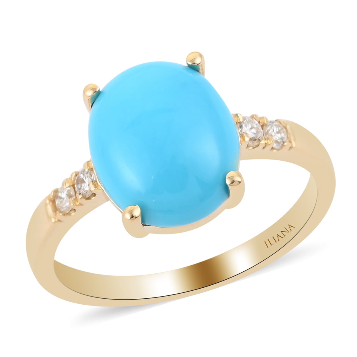 ARIZONA SLEEPING BEAUTY TURQUOISE 14K GOLD 925 Sterling Silver SOLITAIRE RING UK