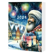 YIKA 2025 Christmas Countdown Calendar Cute Acrylic Decoration Holiday Gifts Box For Family Friend Christmas Decoration