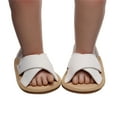 thumbnail image 3 of Ierhent Toddler Sandals Girl Baby Boys Girls Sandals Soft Anti-Slip Rubber Sole Summer Outdoor Shoes Toddler First Walkers White,15, 3 of 7