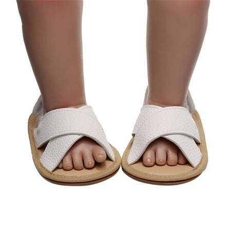 

XINSHIDE Shoes Infant Boys Girls Open Toe Solid Shoes First Walkers Shoes Summer Toddler Flat Sandals Baby Casual Shoes