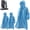 Blue, variant on 2 Pack EVA Rain Poncho for Adults Reusable Waterproof Ponchos with Hood Lightweight Travel Raincoat Set for Camping Hiking Festival Outdoor Gear Snap Button Unisex Fit Non Disposable