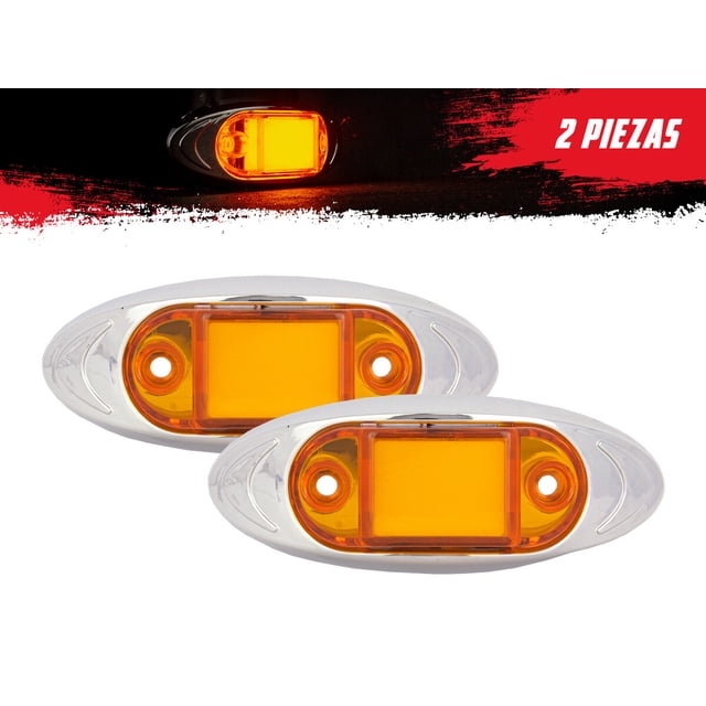 Juego de 2 Plafones Laterales Plasma Led Gel Ámbar TUNELIGHT-RENOVATIO