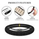 thumbnail image 4 of Balery Black Poker Fundas elásticas antideslizantes para volante, funda protectora universal para hombre y mujer, 15 pulgadas, accesorios para coche., 4 of 6