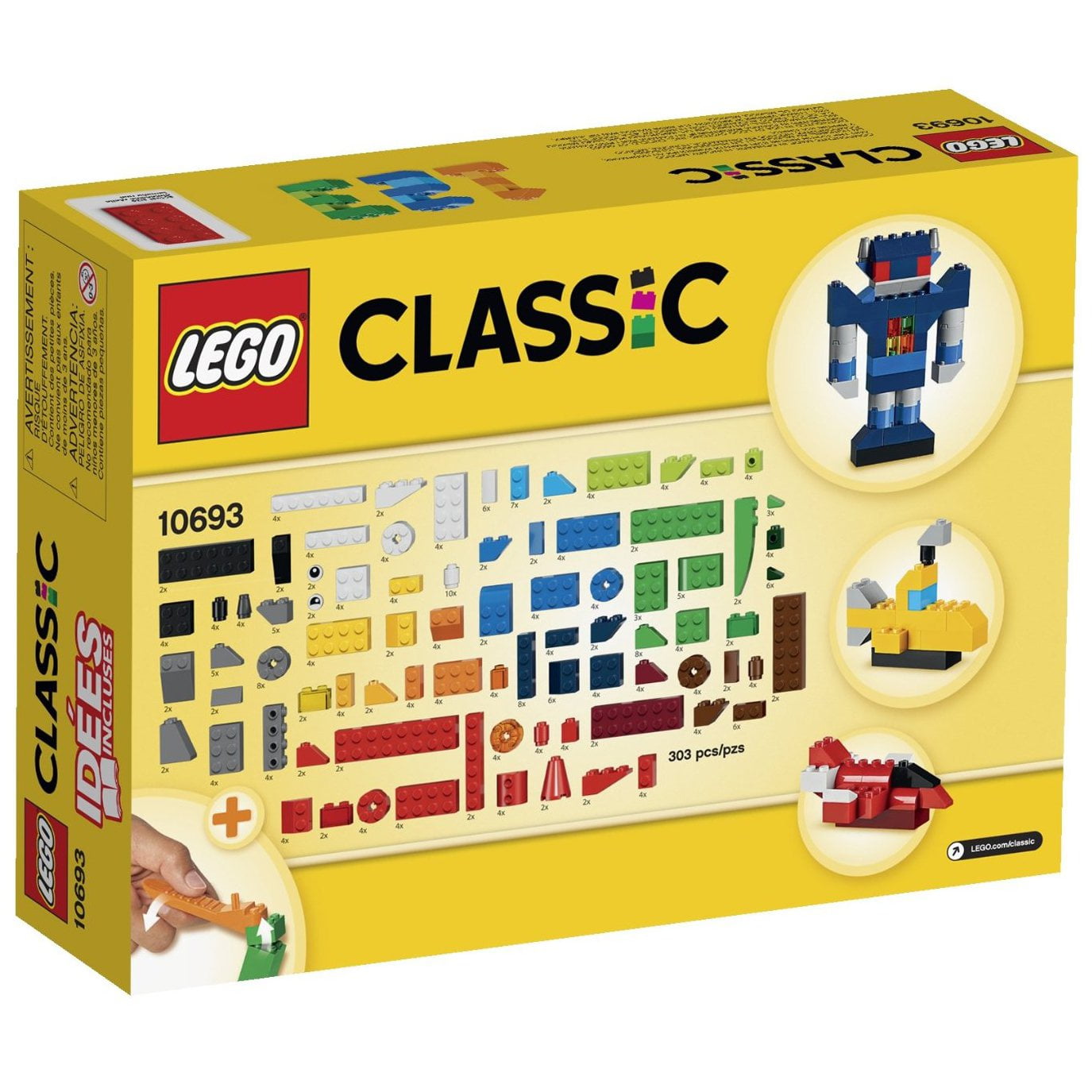 glide hegn God følelse LEGO Classic Creative Supplement for All Builders with 303 Pieces | 10693 -  Walmart.com