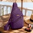 thumbnail image 3 of Ohufall Embroidered Sling Bag Crossbody Backpack Chest Bag With Earphone Hole For Travel, 3 of 3