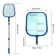 thumbnail image 3 of Swimming Pool Net Leaf Skimmer with Telescopic Handle Fine Mesh Net Swimming Pool Skimmer Hot Tub Cleaning Brush Scrubbing Brush Pond Fountain Fish Tank, 3 of 8