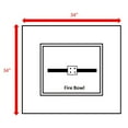 thumbnail image 2 of Mondawe 34" Square Concrete Propane/Natural Gas Fire Pit table, 2 of 5