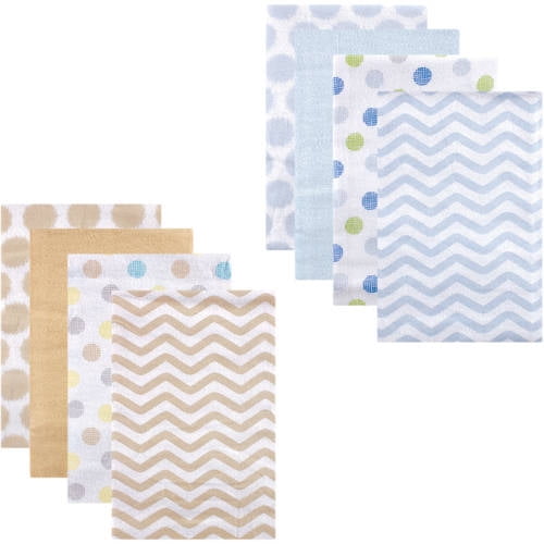 Luvable Friends Baby Boys' Flannel Receiving Blanket, 8Pack, Choose