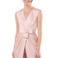 thumbnail image 5 of Kay Unger V-Neck Sleeveless Zipper Back Gathered Front Walk-Through Charmeuse Jumpsuit with Stretch Crepe Pant, 5 of 9