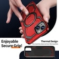 thumbnail image 3 of Allytechgroup Slim Case for iPhone 15 with Stand, Compatible with Magsafe Built-in  Kickstand Rugged Heavy Duty Durable Cover Case Shockproof Magnetic Protective for Women Men, Red, 3 of 7