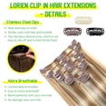 thumbnail image 2 of Extensiones de cabello humano real LORIEN con clip, 18 pulgadas, 100 g, 2 of 6