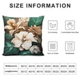 thumbnail image 5 of Creowell  Tropical Flowers and Leaves Print Pattern Pillow Covers Printed Throw Pillow Cases Outdoor Decorative Pillow Covers Green White and Gold, 5 of 5
