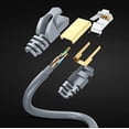 thumbnail image 6 of Cat 7 Ethernet Cable 2 ft - (2 Pack) High-Speed Cat7 Internet & Network LAN Patch Cables, RJ45 Connectors - Perfect for Gaming, Streaming, and More (Gray), 6 of 7