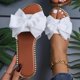 thumbnail image 5 of Zapatillas Abiertas Del Dedo Del Pie de las Mujeres de Moda Ropa Exterior Casual Versátil Color Sólido Arco Pie Plano, 5 of 9