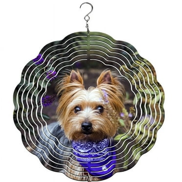 Yorkie Wind Spinner, Garden Décor, Yard Décor, Porch Decor