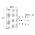 thumbnail image 2 of Azar 22"(H) x 13 1/2"(W) Pegboard 1-Sided Wall Panel Translucent Pink 2/Pack 771322-PNK, 2 of 4