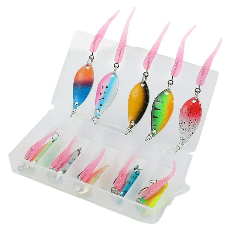 UDIYO 1 Set Fishing Lures Sequins Back Focus Gravity Center Swim Steadily  Needle Tail Accurate Throwing Angling Sharp Colorful Paint Fishing Baits  Fishing Accessories 