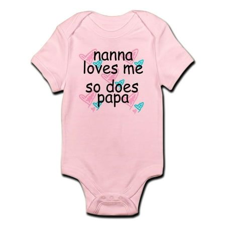 

CafePress - NANA LOVES ME SO DOES PAPA Infant Creeper - Baby Light Bodysuit
