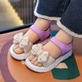 thumbnail image 5 of Viluyesy Girls' Soft-Sole Sandals with Bow Detail Non-Slip Comfortable Summer Outdoor Casual Shoes for Kids Purple Size 9.5, 5 of 6