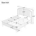 thumbnail image 6 of uhomepro Upholstered Platform Bed Frame, Queen Size Bed Frame with Modern Curved Upholstered Wingback Headboard, Nailhead Trim, Heavy Duty Queen Bed with Wood Slat Support, No Box Spring Needed, 6 of 7