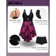 thumbnail image 2 of Traje de baño Tankini Aolina Tummy Control, talla grande, color morado 20+, 2 of 7