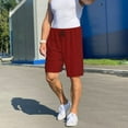thumbnail image 5 of Daiia Maroon Mens Woven Stretch Pajama Short,Short Pajama Pants-Large, 5 of 9