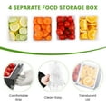 thumbnail image 5 of BEAMNOVA Chilled Condiment Server with Lid, 4 Tray Ice Chilled Fruit Salad Garnish Condiment Caddy Containers for Bar, Serving and Dishes (1 Pack), 5 of 8