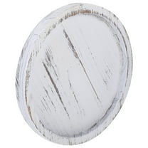 LOLIPPYY Decorative White Wooden Tray Round Design Vintage Style for Food and Storage