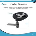 thumbnail image 5 of MARINE CITY Nylon Black Round Hatch 316 Stainless Steel Flush Pull Stem Latch Marine Grade T-Handle for Fishing Boat, Yacht Marine Accessories, 5 of 7