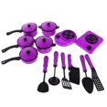 thumbnail image 3 of serony 13 Pièces / Set Simulation Plastique Batterie de Cuisine Set Jouets de Cuisine Violet, 3 of 9