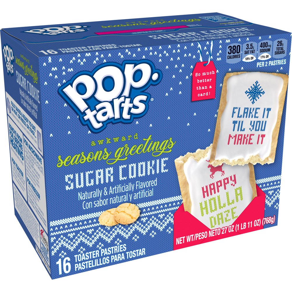 PopTarts Toaster Pastries, Holiday Breakfast Foods, Frosted Sugar