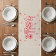 thumbnail image 6 of Valentine's Day Table Runner - 36 Inch Long, Kitchen Dining Table Runner Dresser Scarves, Cute Dog Love Roses Floral Country Beige Farmhouse Decor for Coffee Tables Wedding Party Banquet, 6 of 8