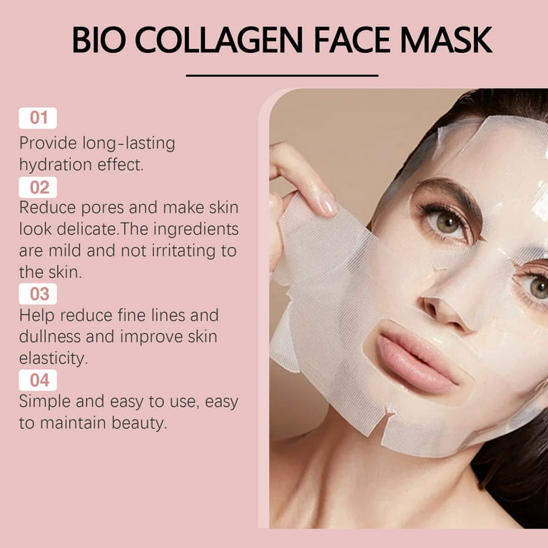 Ashosteey Bio-Collagen Real Deep Mask,Deep Collagen Overnight Mask,Pure  Collagen Films Deep Hydrating Firming Overnight Hydrogel Mask, Improve  Moistur, Elasticity and Wrinkle - Walmart.com