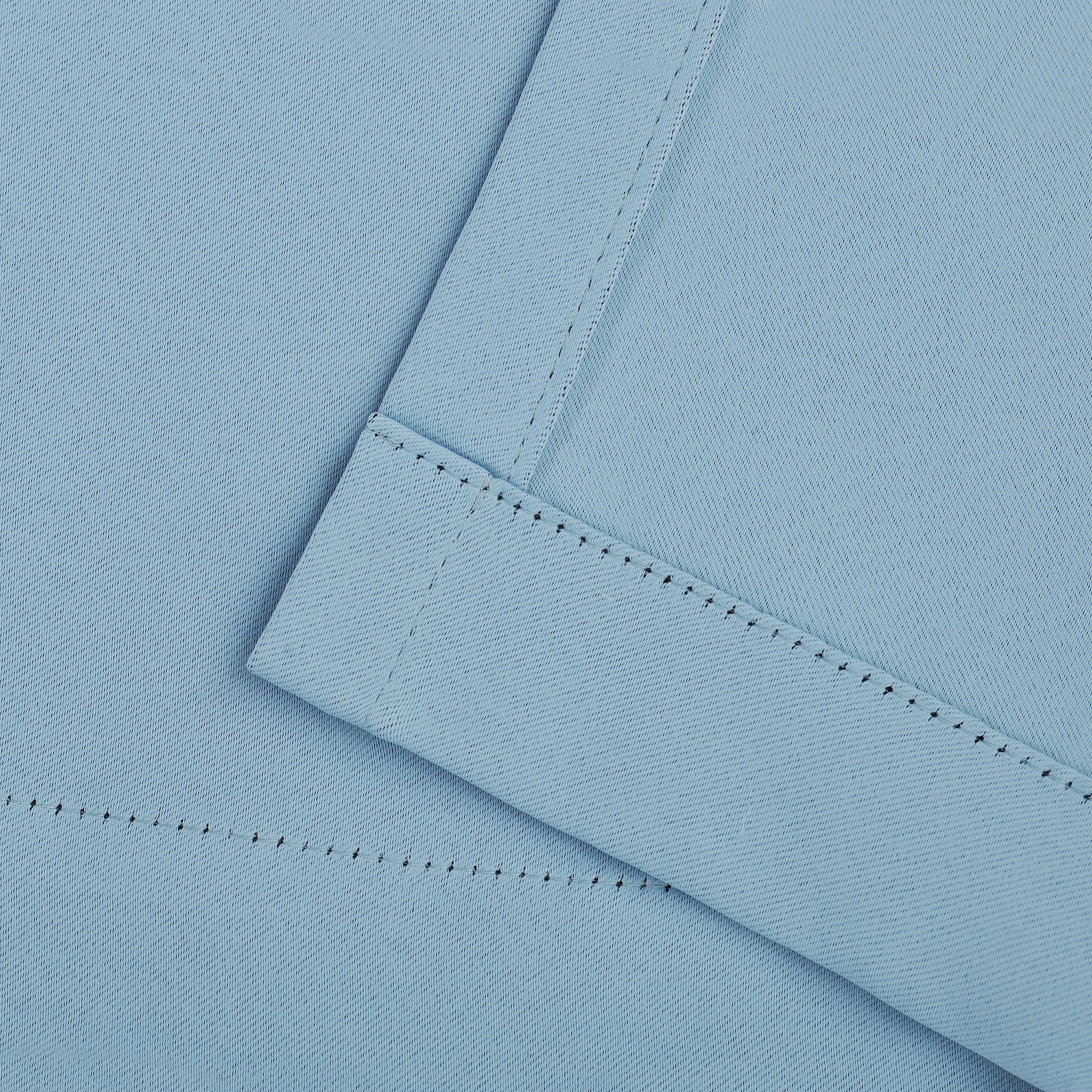 BNM Solid Blackout Curtains, Set of 2, 26" x 63", Light Blue