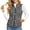 Black Zebra Stripe, variant on Red Black Leopard Print Women's Quilted Puffer Vest Sleeveless Jacket with Pockets Padded Gilet Stand Collar, Casual Daily Wear for Office & Work Settings and Outdoor Activities, XL