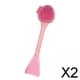 thumbnail image 1 of 2 Cepillos de Silicona para Lavado de Cara, Doble Extremo, , Herramientas Suaves de Mano, Color Rosa 2 piezas, 1 of 8