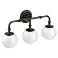thumbnail image 2 of Moen YB0563BN Colinet 3-Light Dual-Mount Bath Bathroom Vanity Fixture with Frosted Glass in Brushed Nickel, 2 of 3