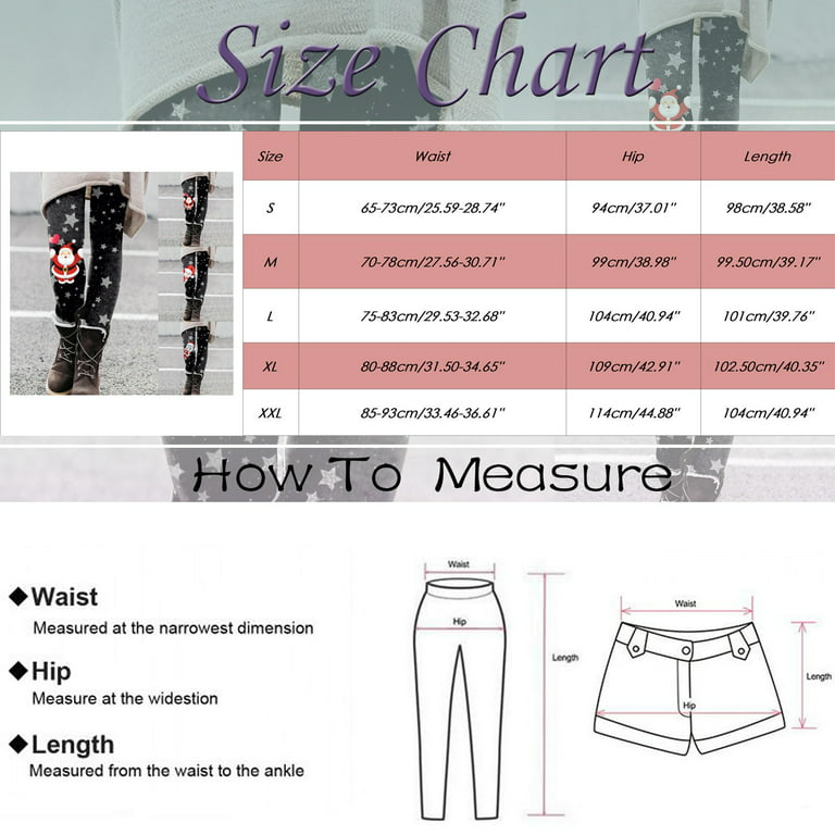 HSMQHJWE Petite Yoga Pants For Women Petite Length Workout Leggings With  Pockets For Women Women Casual Cute Christmas Cartoon Santa Print Inside  Leggings Boots Pants Cute And Comfy Outfits 