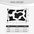 thumbnail image 6 of Daiia Cow Print Black White Bedding Waterproof Pillow Protector Zippered Queen – Bed Bug Proof Pillow Encasement-14"x20", 6 of 9