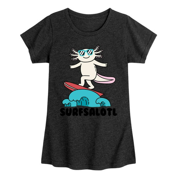 Instant Message - Surfsalotl Beach Day - Toddler & Youth Girls Short Sleeve Graphic T-Shirt