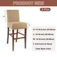thumbnail image 2 of 2Pack Stretch Dining Chair Cover, Polyester Bar Stool Cover, Dark Green, 2 of 6