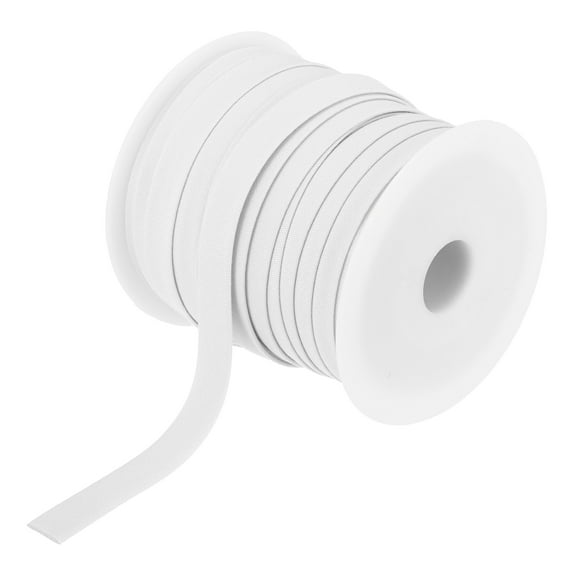 3/8 Inch Double Fold Bias Tape Continuous Bulk Bias Tape White 25 Yards