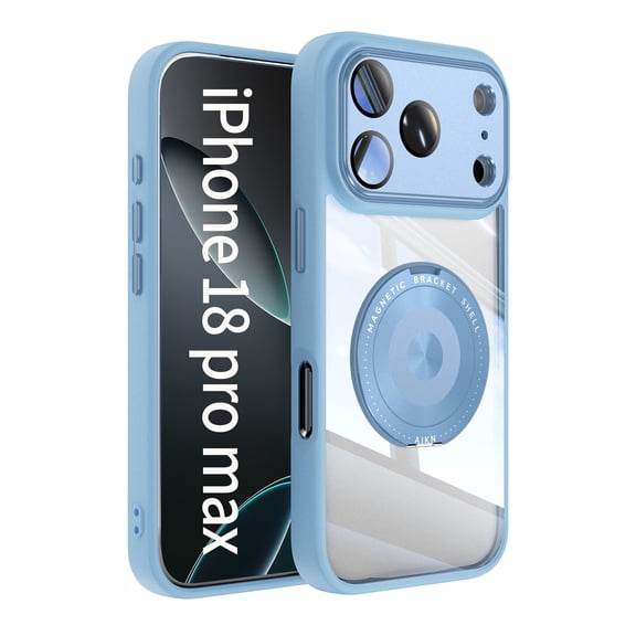 Corliven for iPhone 18 Pro Max Magnetic Case with Kickstand, Camera Lens Protector Included, Compatible with MagSafe, Shockproof PC TPU Protective Cover, Skyblue