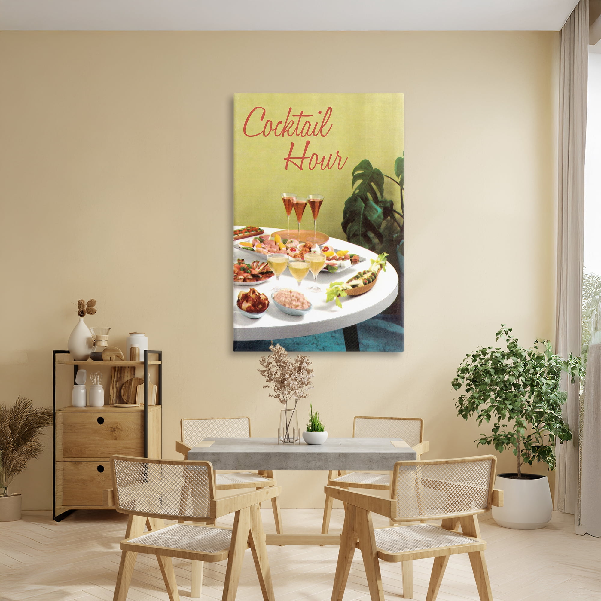 Stupell Industries Cocktail Hour Table Spread Canvas Wall Art, design by Tim Wright