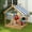Brown#2, variant on Outdoor Play Equipment Kids Wooden Sandbox, Children Sand Play Station Outdoor, with Adjustable Height Cover, Bottom Liner, Seat, Plastic Basins, Boys and Girls, for Backyard, Beach, Lawn,Backyard Pl